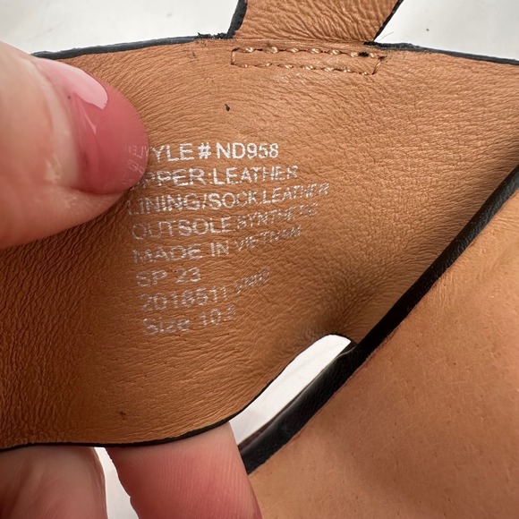 Madewell Kiera Lugsole Black Leather Block Heel Slingback Sandals  Size‎ 10.5 - Picture 7 of 11